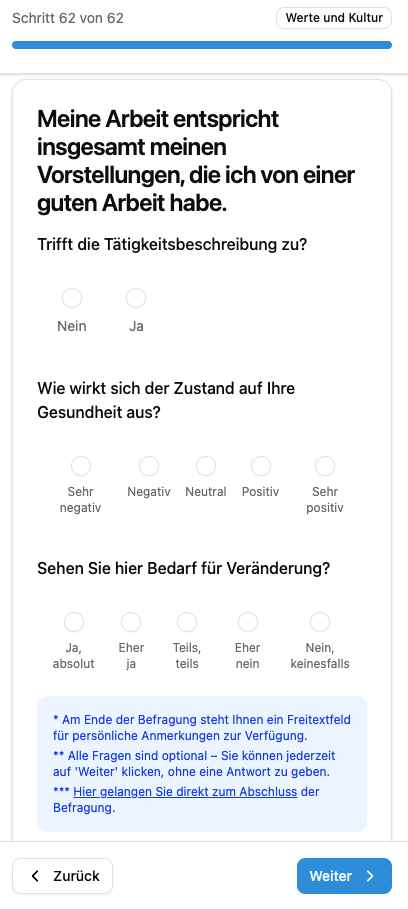 SafeMind Umfrage auf dem Smartphone